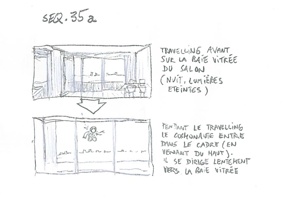 Dominik Moll : storyboard Des nouvelles de la planète Mars - séquence 35a