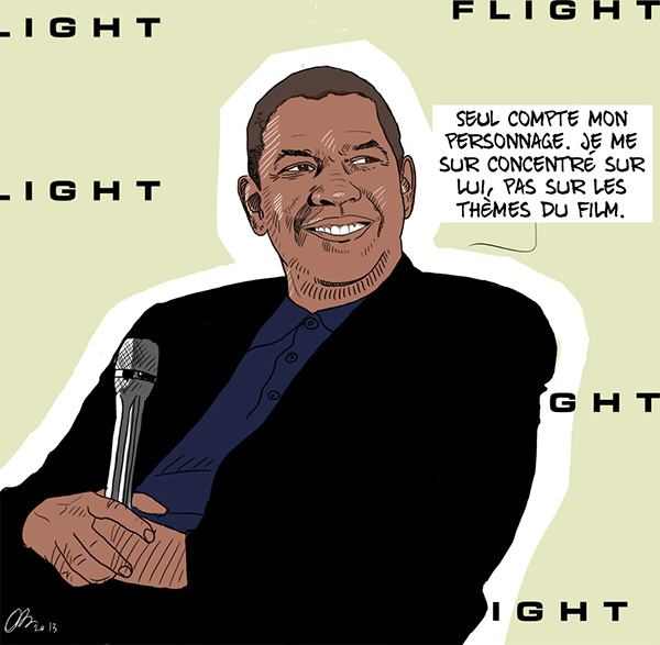 Denzel Washington, illustration d'Olivier Bombarda