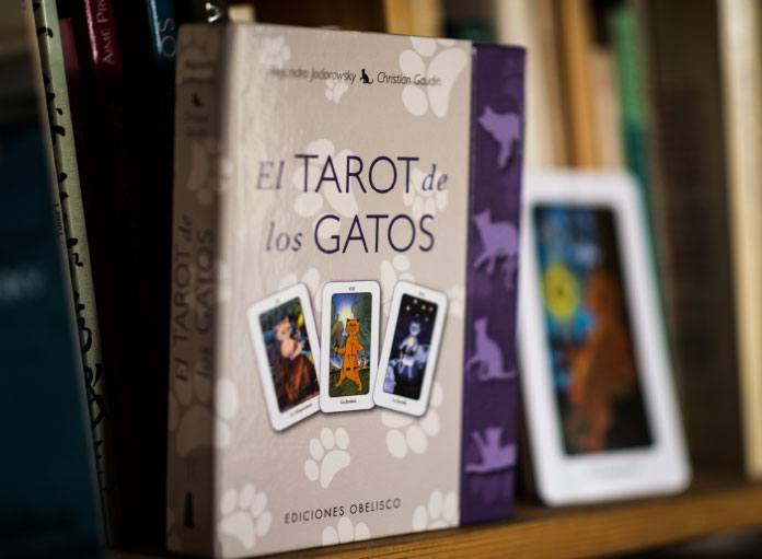 Dans le bureau d'Alejandro Jodorowsky. Le tarot des chats © Yann Vidal