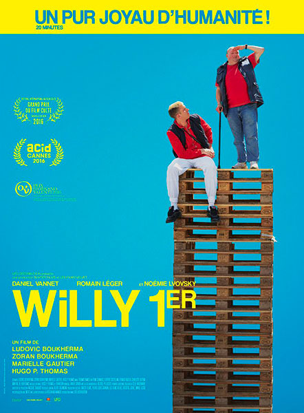 Affiche du film Willy 1er de Ludovic et Zoran Boukherma, Marielle Gautier et Hugo P. Thomas.