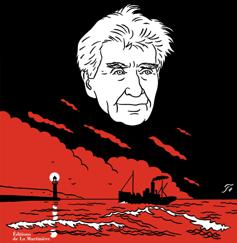 Illustration : Couverture de l’ouvrage  Alain Resnais de Jean-Luc Douin, dessinée par Floc’h pour les Editions de la Martinière.