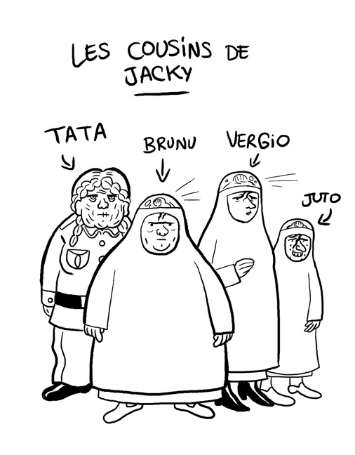 Jacky au royaume des filles réalisé par Riad Sattouf : dessins, storyboard.