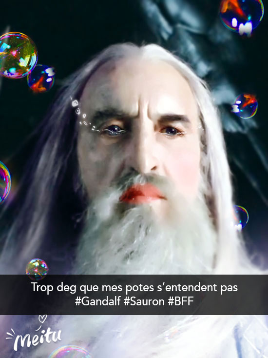 Meitu - Le seigneur des anneaux - Christopher Lee