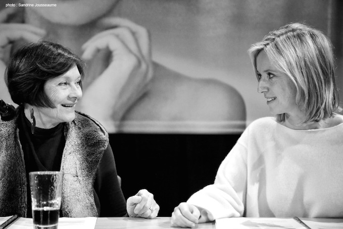 Macha Méril et Léa Drucker lors d'une lecture de scénario au Festival Premiers Plans d'Angers. Photo : Sandrine Jousseaume.