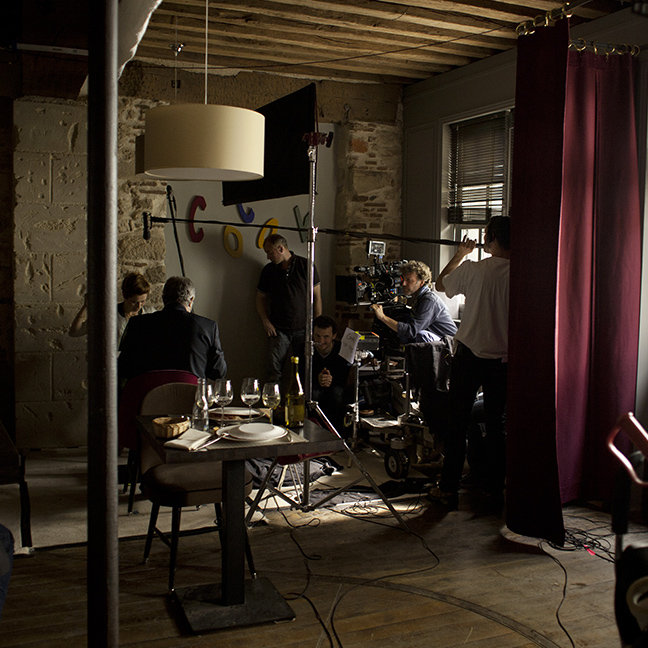 Sur le tournage de On a failli être amies de Anne Le Ny. © Carole Bethuel