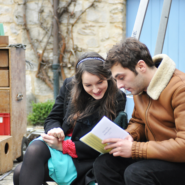 Sur le tournage de La Ritournelle : Pio Marmaï et Anaïs Demoustier © Yann Véronneau