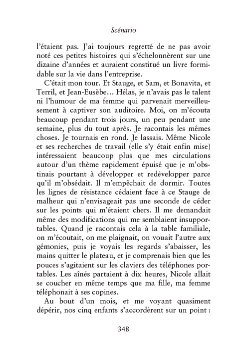 Magazine de cinéma - Dan Frank - extrait scénario