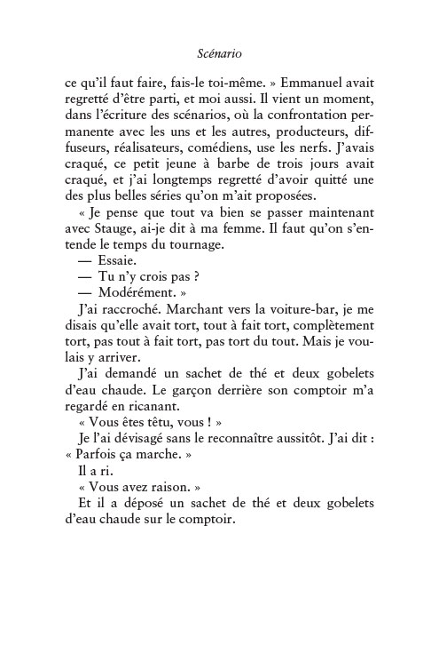 Magazine de cinéma - Dan Frank - extrait scénario